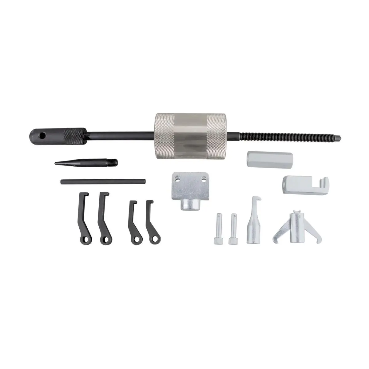 Cal-Van Tools 14-Piece Slide Hammer & Puller Set - 2 lb Slide Hammer, 5.37 lbs Total Weight, Array of Attachments for Pulling Seals, Removing Pressed Studs