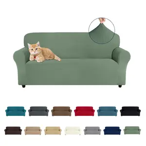 Easy-Going Stretch Couch Cover, Dual Sofa Stretch Jacquard Slipcover, Furniture Protector for Kids, Pets, Homedecor