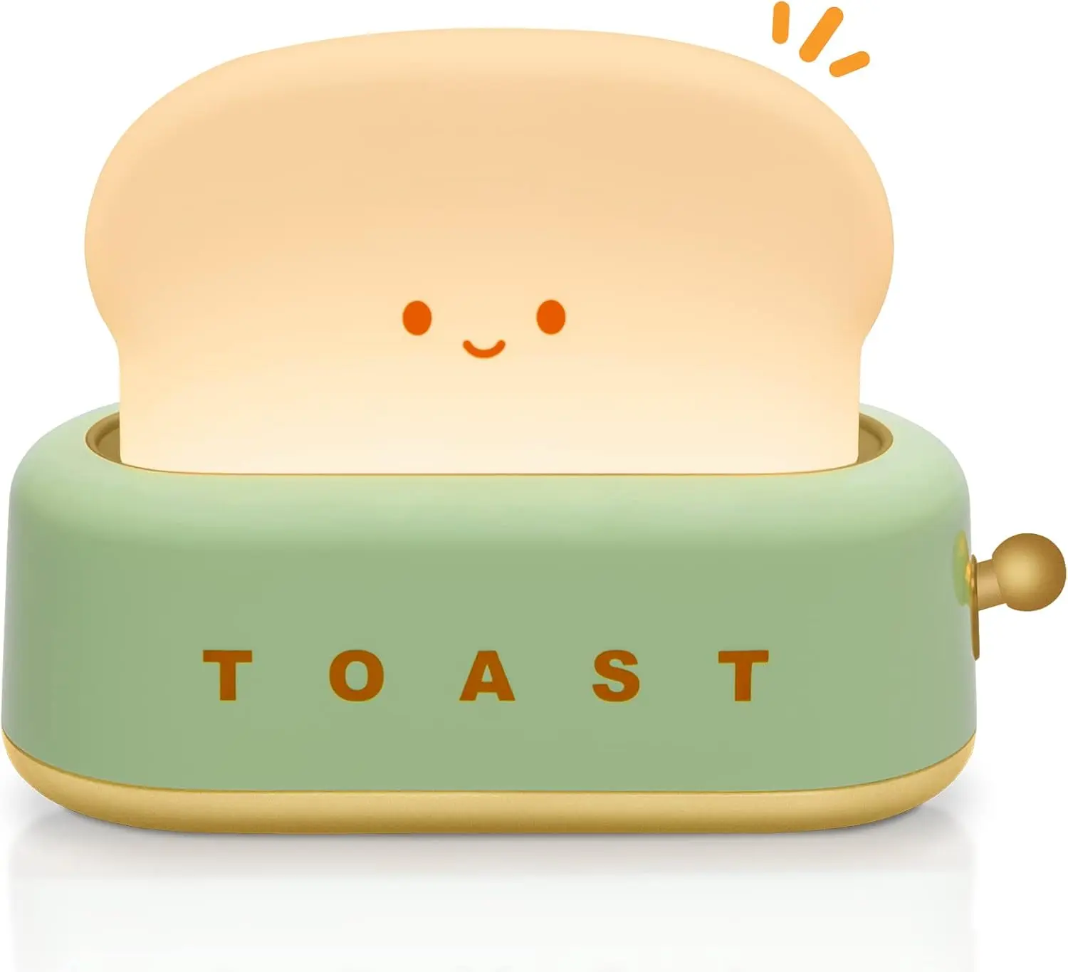 Desk Decor Toaster Lamp, Cute LED Toast Bread Night Light, Kawaii Dimmable & Rechargeable, Timer Function, Aesthetic Room Decor for Bedroom, Perfect Gift for Kids & Teens nightlight