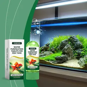 Yegbong Fish Tank Aquarium Water Purifying Tablets, Specialized Cleaning, Algae Killer and Deodorizing Solution for Algae and Sludge, Clear Water for Fish Ponds