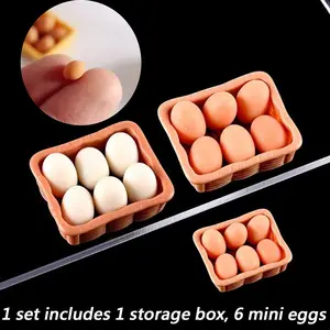 High-Fidelity Mini Egg Box Model 1:12 Scale, Detailed Design for Dollhouse Kitchen, Play Kitchen Accessories, Micro Photography, Stop Motion Animation, Collectible Display