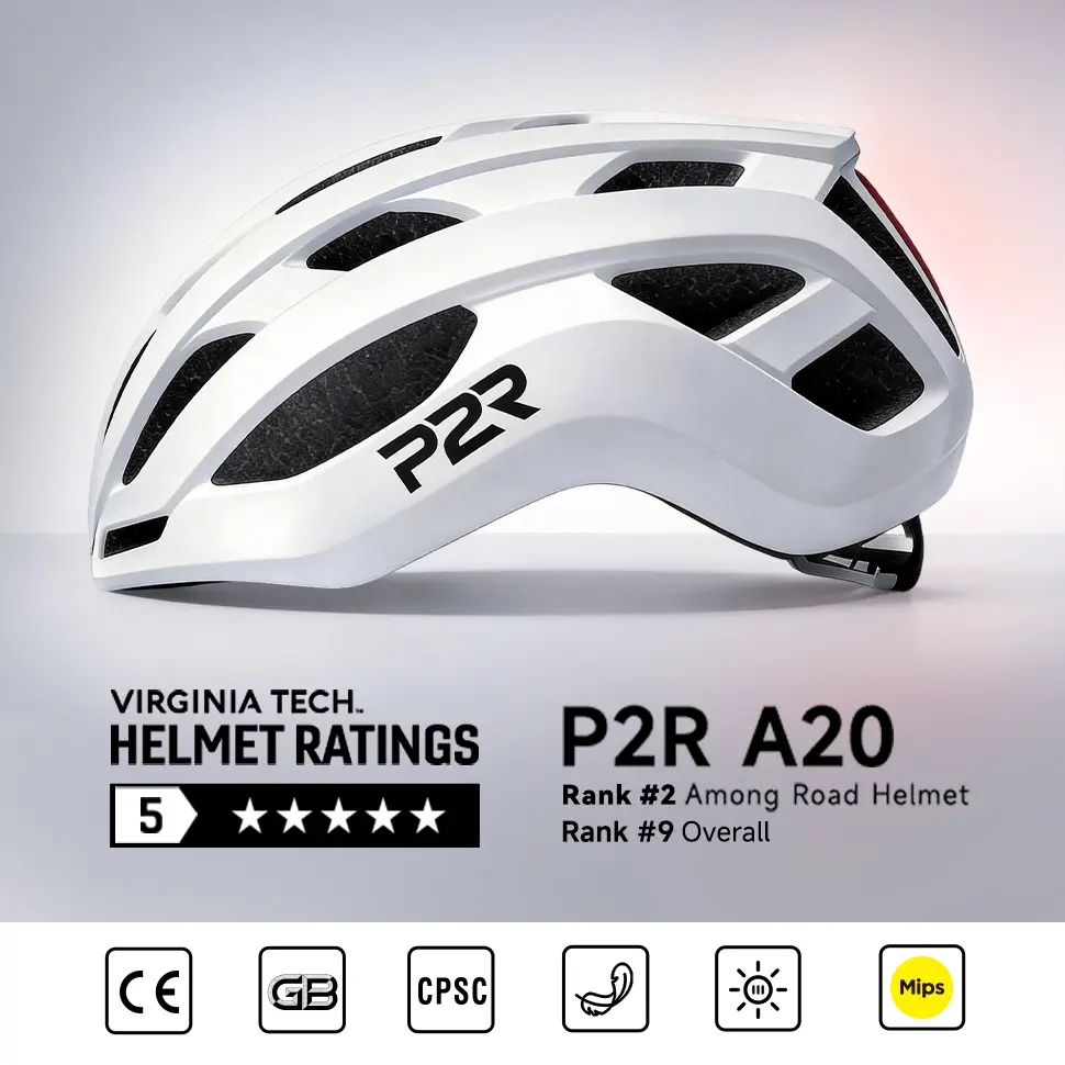 P2R MIPS Cycling Helmet for Adult Men & Women, 250g Lightweight Protective Gear, Adjustable Fit System, Impact-Resistant Magnetic Visor, USB LED Tail Light, Removable Pads, UV400 Protection, CPSC Certified (City/Road/Mountain Riding)