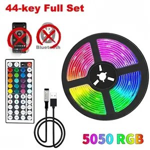 32ft LED Strip Lights SMD 5050 RGB 300 LEDs with Remote Control for Indoor Use Versatile Ambiance Lighting