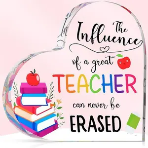 Teacher Appreciation Gift Ideas  Acrylic Heart Plaque for Classroom Decor