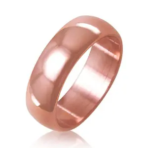 Uncoated Solid Pure Copper Ring Band for Men & Women Crafted in 3 mm, 6 mm, 8 mm Sizes 4–13
