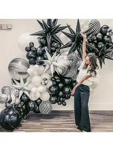 Black White Balloon Arch Garland Kit For Birthday Wedding Holiday Party Decoration