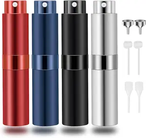8ml Travel Atomizer Bottles, Refillable Mini  Bottles, Empty Cologne Sprayer, Pocket Perfume Dispenser (4 Pack)