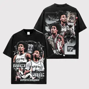 Dylan Harper 2 Stephon Castle 5 Shirt Cotton, Super Slash Bros Fans, Next Harper Shirt, Lockdown Castle Shirt, Basketball Shirt, Game Day Fit