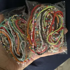 Random Color Beaded Elastic Waist Chain, Boho Jewelry for Women and Girls, Fashion Accessory for Party and Daily Wear, Trendy Birthday Gift for Her