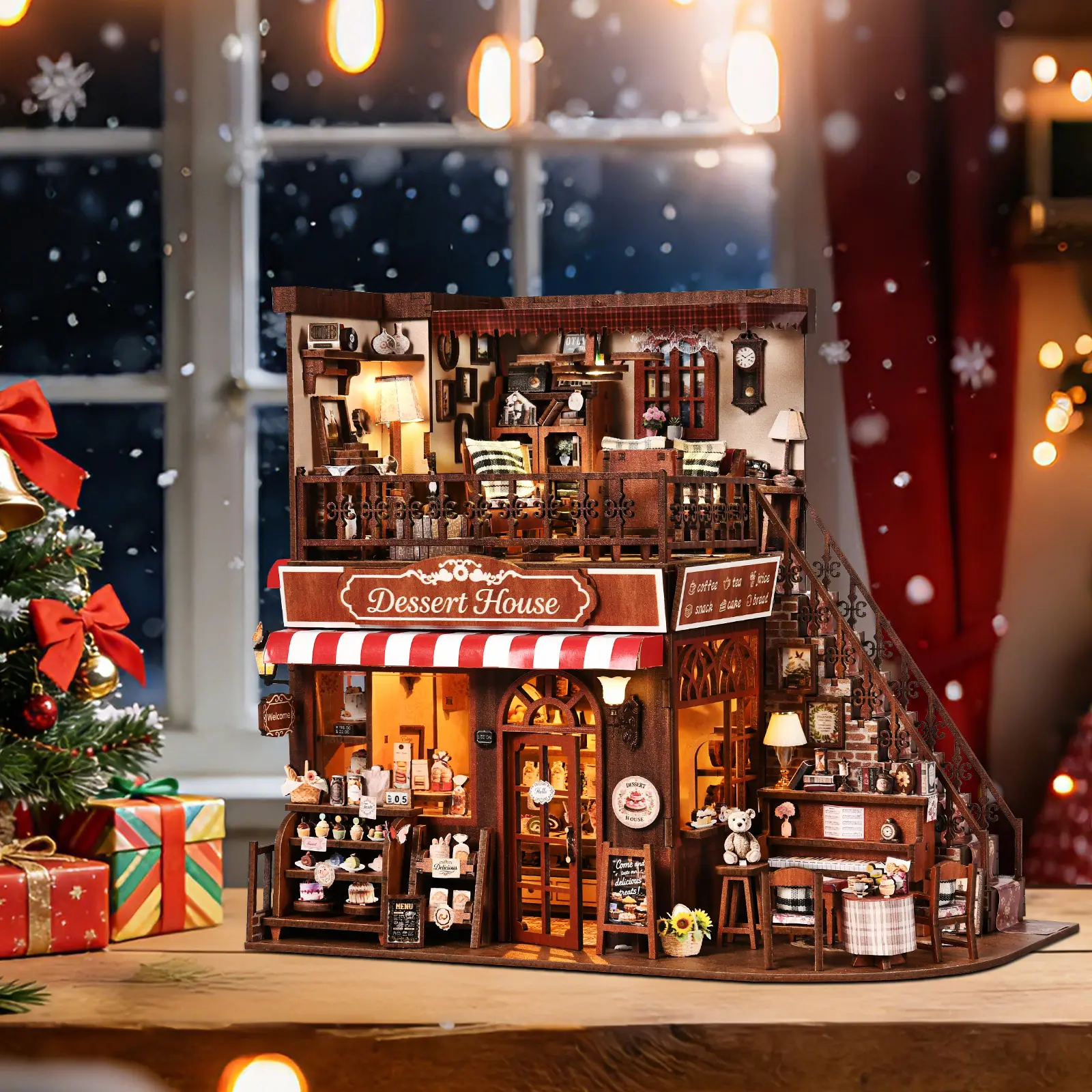 Cozy Wooden DIY Nook Dollhouse Kit - Personalized Design, Charming Touch for Book Lovers to Sweeten Their Reading Corner (Toys & Hobbies DIY Woodwork), Wooden Diy Kit
