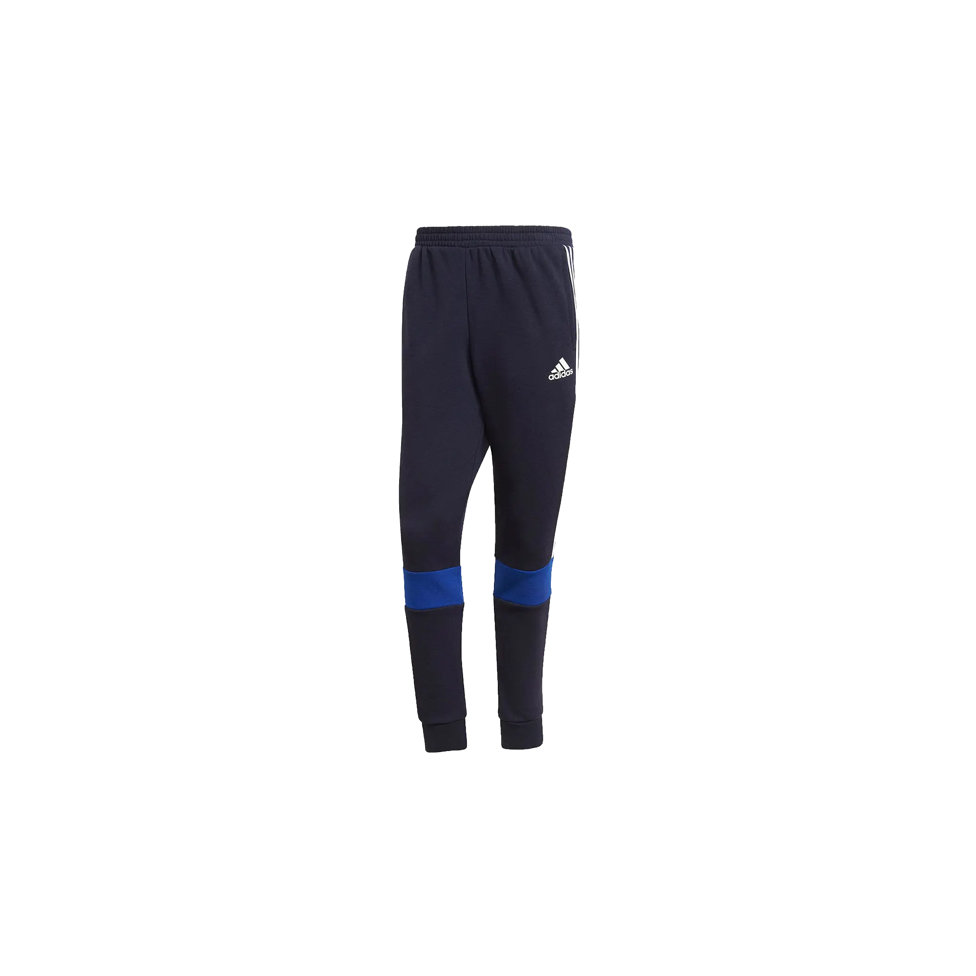 Essentials Fleece Colorblock Pants "Legend Ink / White / Bold Blue" H64178