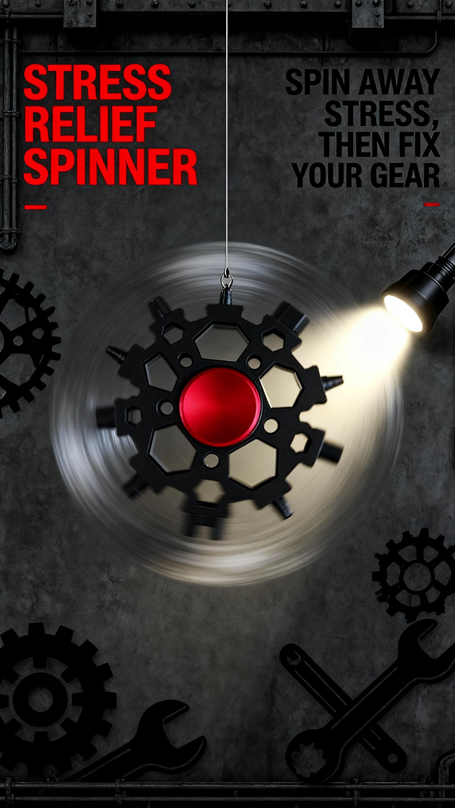 Snowflake Multitool, 23-in-1, Fidget Spinner Combo, Portable Carbon Steel, 2.6 Inch Diameter, Camping Essential, Hiking Gear, Bike Repair Tool, Daily Repairs, EDC Gadget