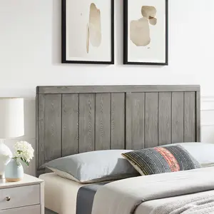 Modway Robbie King Wood Headboard in Gray