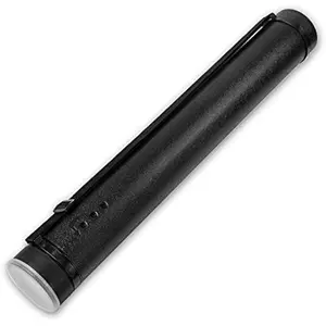 DEWEL Document Tube,Plastic Expanding Poster/Art/Document Storage Tube 24.5 to 40 inches Adjustable with Carrying Strap Waterproof and Light-Resistance Telescoping Carrying Case (Black-Large Size)