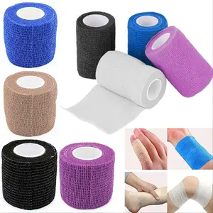 12 Self-Adhesive Elastic Bandages, Stretch Tape for First Aid, Sports, Wrist & Ankle Protection, Hand Wrap, Medical Grade, Durable and Flexible