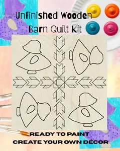 Sun Bonnet Sue Barn Quilt Block: Unfinished DIY Craft Kit | Vintage Themed Dutch Girl Quilt Paintable Wall Art | Paintable Barn Quilt