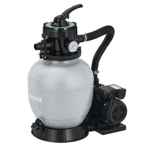 GARVEE High-Efficiency Pool Sand Filter Pump System – 13" /16'' /Inground Pool Pump Replacement –3/4HP 1HP 3435GPH or  – 7-Way Valve & Strainer Basket – Complete Combo Set