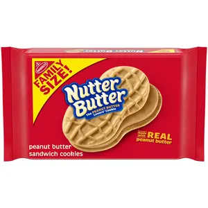 Nutter Butter Family Size Peanut Butter Sandwich Cookies, 16 oz Snack Salt