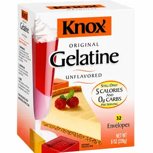 Knox Original Unflavored Gelatin, 32 ct Packets Snack Dessert Calories