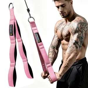 MANUEKLEAR Tricep Rope Cable Machine Attachments, Wide Range of Motion for Push Downs and Crunches, Perfect for Professional Gym Workouts