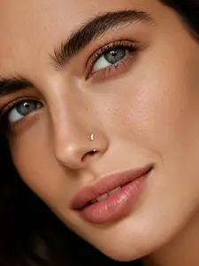 C-Shaped Nose Ring Stainless Steel Piercing Jewelry, Versatile Earring and Nose Ring, Birthday Gift for Women and Girls
