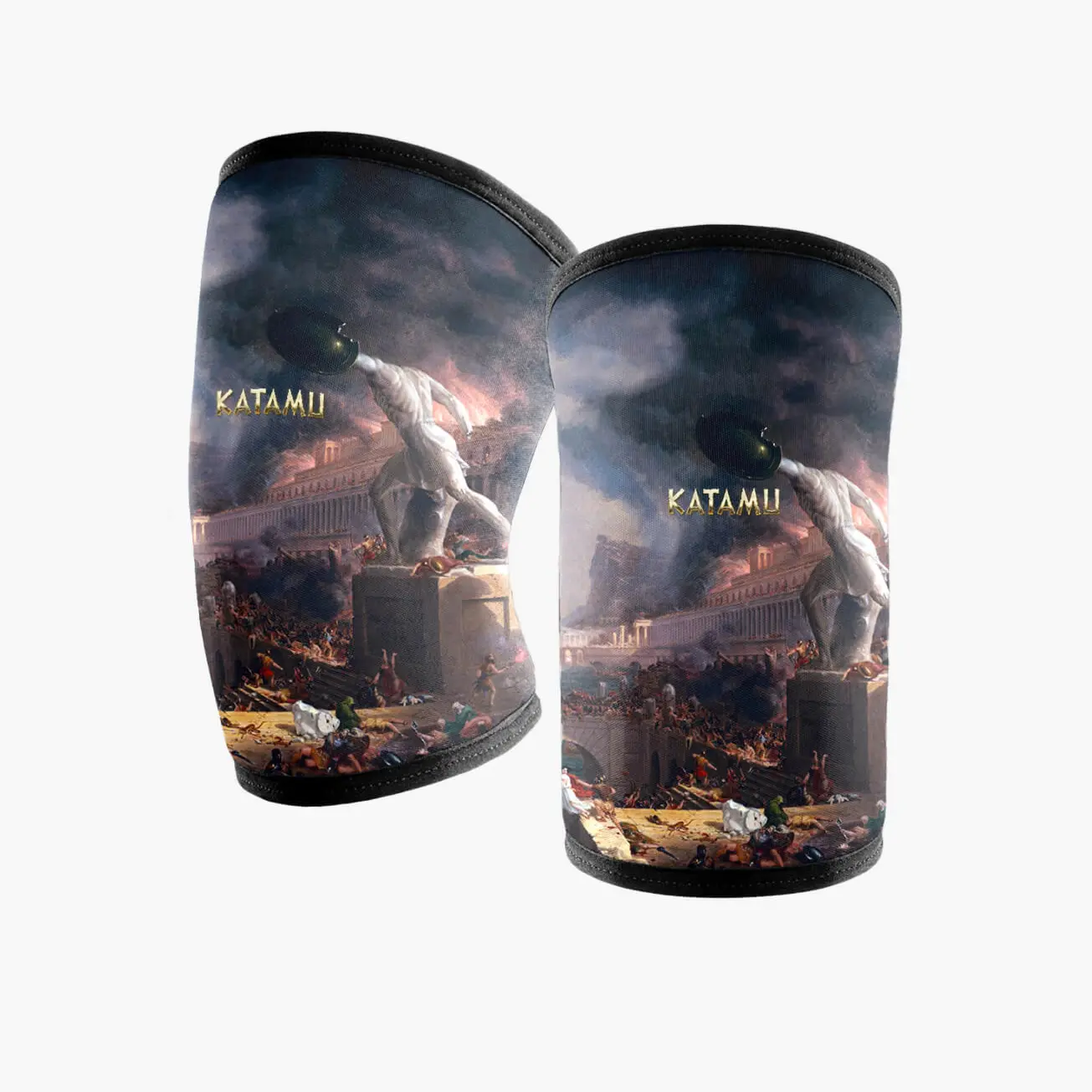 Fall Of Rome Neoprene Knee Sleeves, Sports Support Gear, Strength Training Equipment for Powerlifting