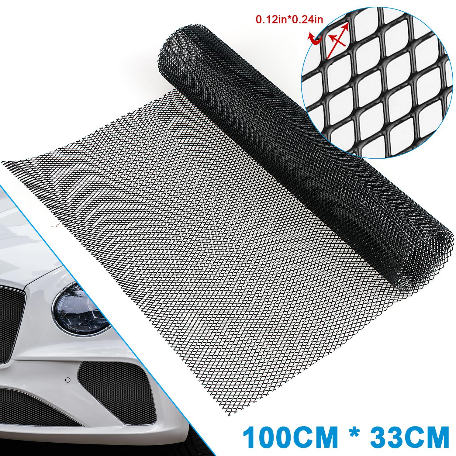 Universal Black Aluminum Mesh Grille Cover-40"x13"Car Bumper Hood Vent Grill Net,Universal Bumper Grills Meshs for Front Bumper & Car Hood Vent Grille Inserts Universal Black Aluminum Mesh Grille Cover-40"x13"Car Bumper Hood Vent Grill Net,Universal Bumper Grills Meshs for Front Bumper & Car Hood Vent Grille Inserts