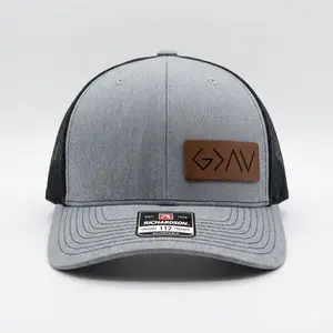 God Is Greater Than The Ups And Downs Hat – Leather Patch Snapback Hat, Trucker Cap, Faith Based Christian Hat, Inspirational Message Hat, Viral Gift For Him, Religious Style Cap