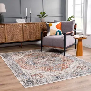 Neta Red & Blue Flat Pile Washable Rug Neta Red & Blue Flat Pile Washable Rug