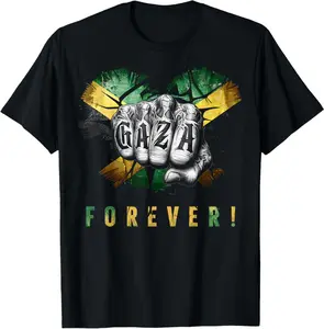 Gaza Forever Jamaican Flag Dancehall Vybz Fans Men, Women'S T-Shirt