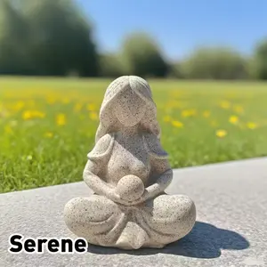 Moon Goddess Statue Lotus Meditation Serene Decor, Home Office Garden Decorations Indoor Outdoor Decoration, Perfect Gift for Halloween Christmas Easter Thanksgiving