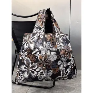 Women's Ethnic Pattern Tote Bag, Large Capacity Shoulder Bag for Work & Daily Used, Casual Trendy Versatile High-quality Daily Commuting Bag, Biggie Bag Upgraded Large, Unique Bags, Shopper Handbag