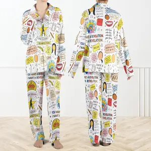 Hamilton Musical Casual Pajama Set For Women And Kids, Broadway Theater PJs,Funny Quote Sleepwear Set,Colorful Outfit,Gift for Hamilton Fans