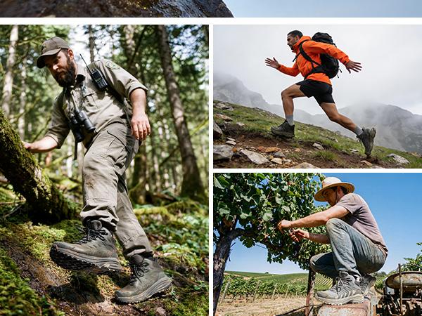 NORTIV 8 Men's Waterproof PRO Hiking Boots Lightweight Outdoor Trekking Camping Climbing Shoes for All Day Comfort Armadillo FieldLite