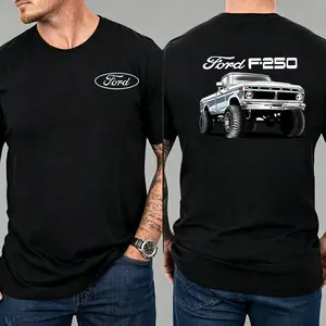 [100% Cotton] ford t-shirt,Classic Lifted Truck Inspired Double Sided Graphic T-Shirt, Vintage 4x4 Pickup Automotive Tee, Off Road Streetwear Casual Shirt for Men,shirt men,shirts for men graphic tees