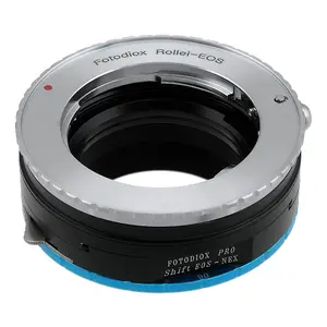 Fotodiox Pro Lens Mount Shift Double Adapter - Rollei 35 (SL35) SLR Lens to Sony Alpha E-Mount Mirrorless Camera Body