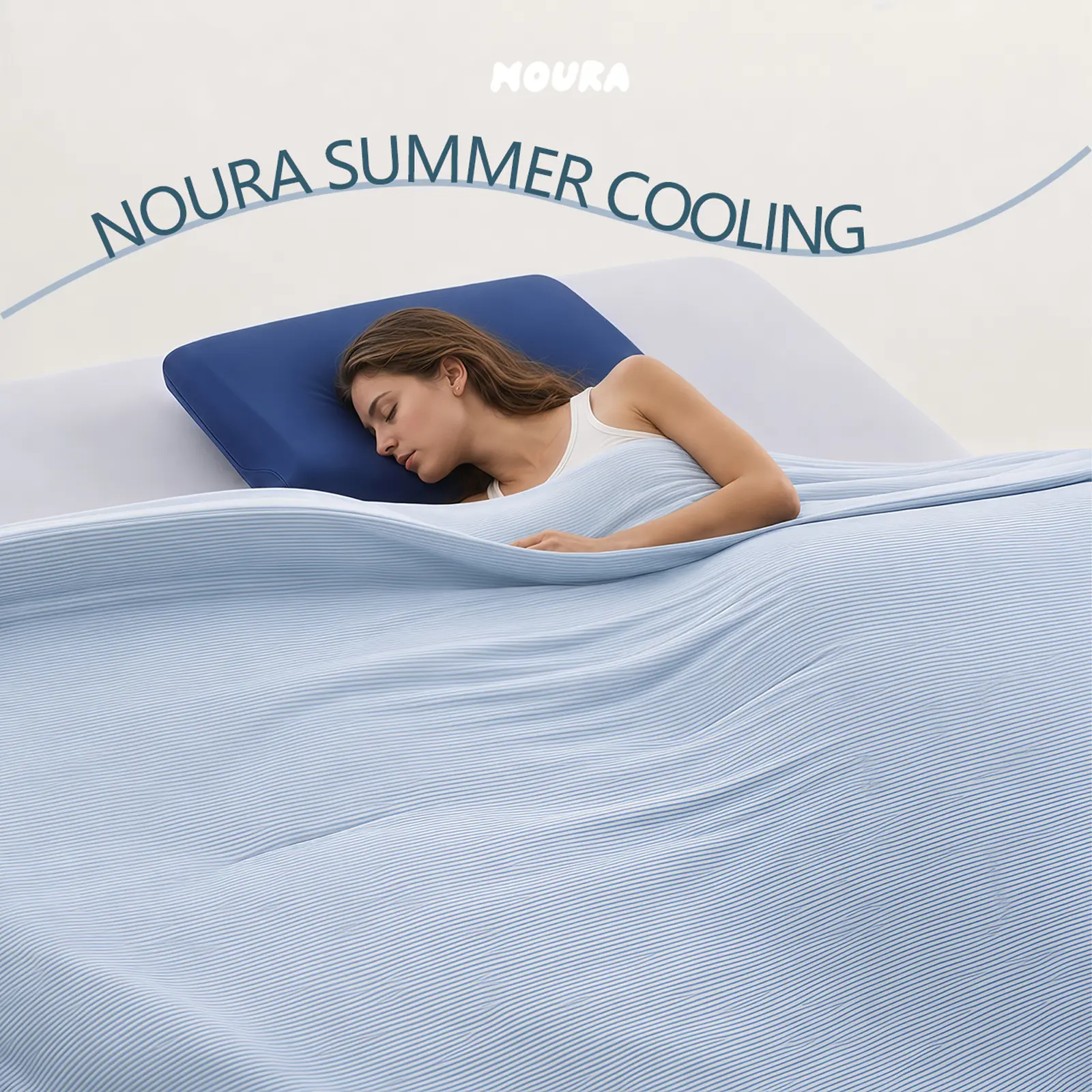 NOURA Deep Sleep Temperature-Balancing Summer Cooling Series 1.0 Quilt - Smooth Soft Fabric, Quilt Cover-Free Design, Machine Washable Summer Bedding