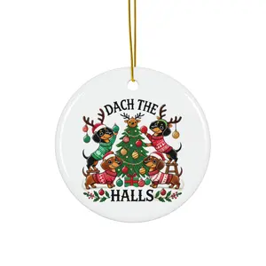 Dachshund Christmas Ornament, Festive Dog Decor, Holiday Keepsake, Pet Lover Gift, Dachshund Gift, Dach the Halls Decoration christmas celebration