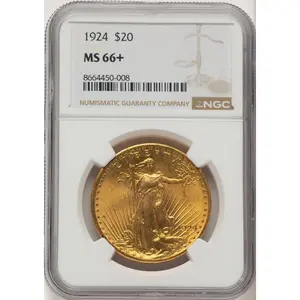 Saint-Gaudens Double Eagles (1924 $20 Saint NGC Plus)
