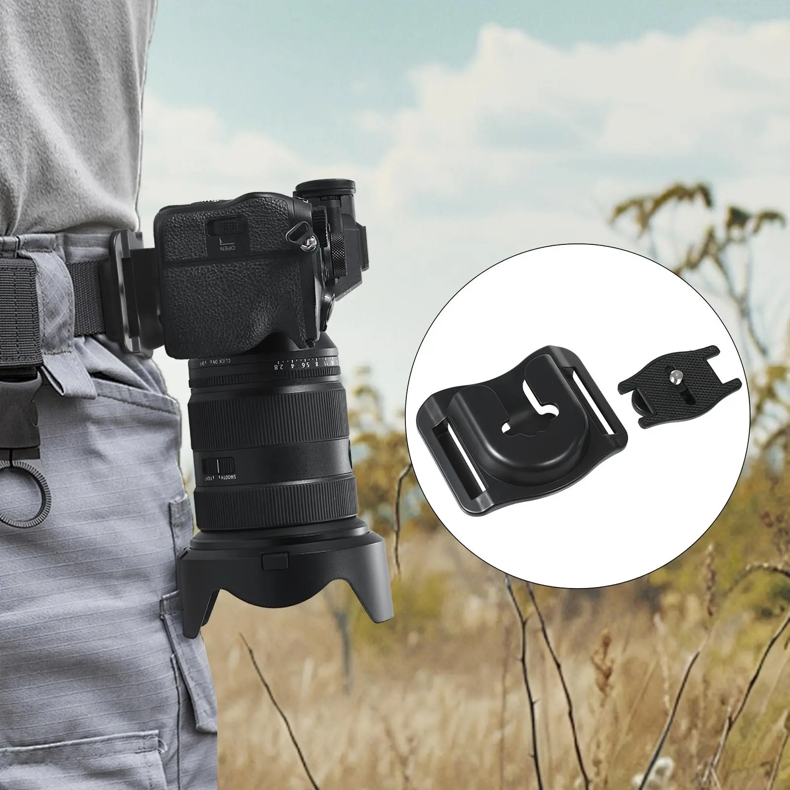 EONIX Photography Belt with Quick-release Buckle, Camera Sling Strap, Photography Camera Accessories, Videography Equipment, Universal Camera Accessory for Smartphones, DSLR & Mirrorless Cameras, Camera Mount