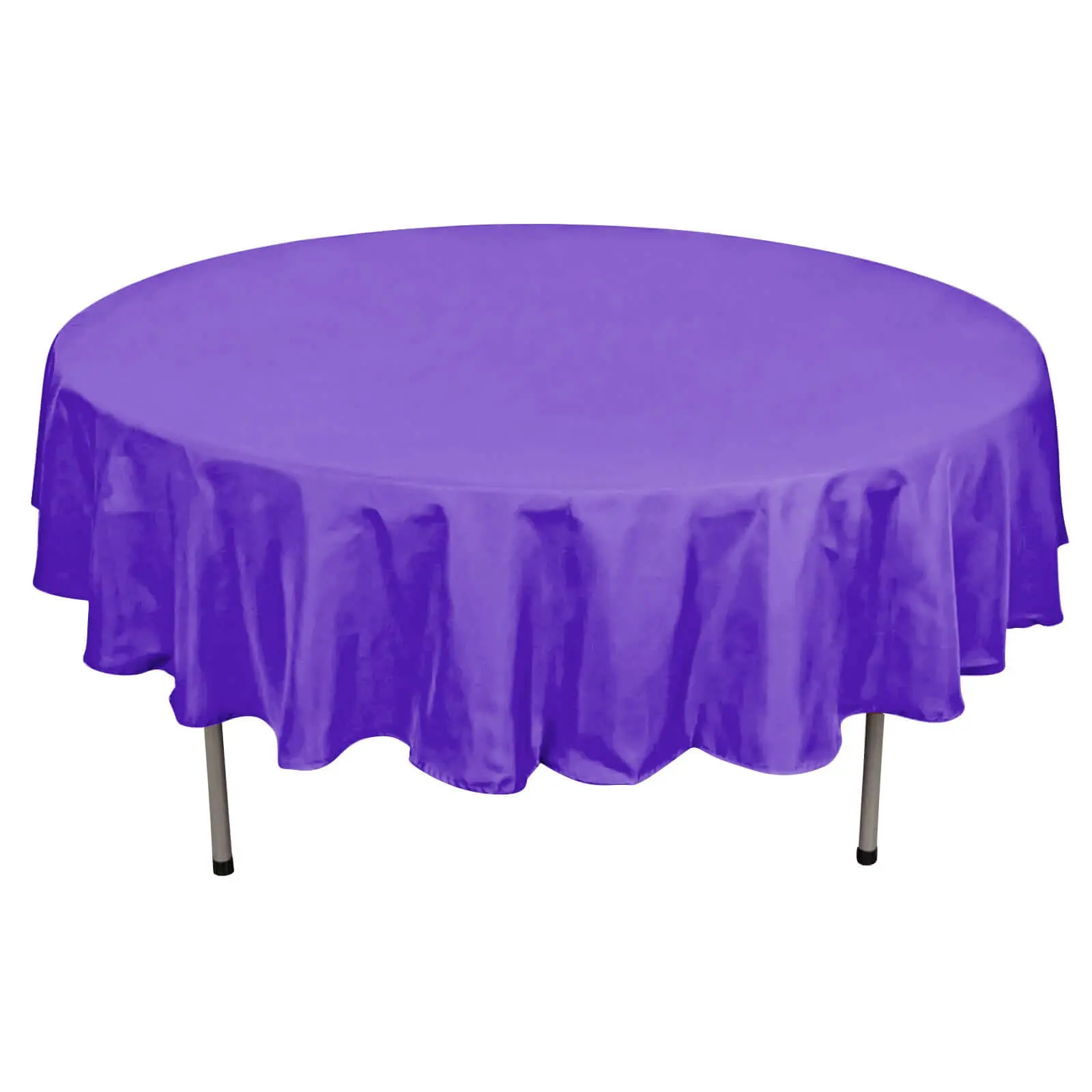 90" Round Polyester Tablecloth - Purple, Stain-Resistant, Wrinkle-Resistant Table Cover for Birthday, Graduations, Thanksgiving, Hotels, Anniversaries