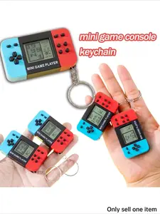 Mini Handheld Game Console Keychain Retro Classic Brick Game Portable Electronic Toy Nostalgic Gadget For Kids Bag Charm