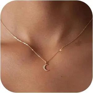 14K Gold Plated Necklaces for Women - Dainty Butterfly, Star of David, Moon and Star, Sun, Lotus, Infinity, Hummingbird, Bee Pendant Designs - Elegant Jewelry for Women