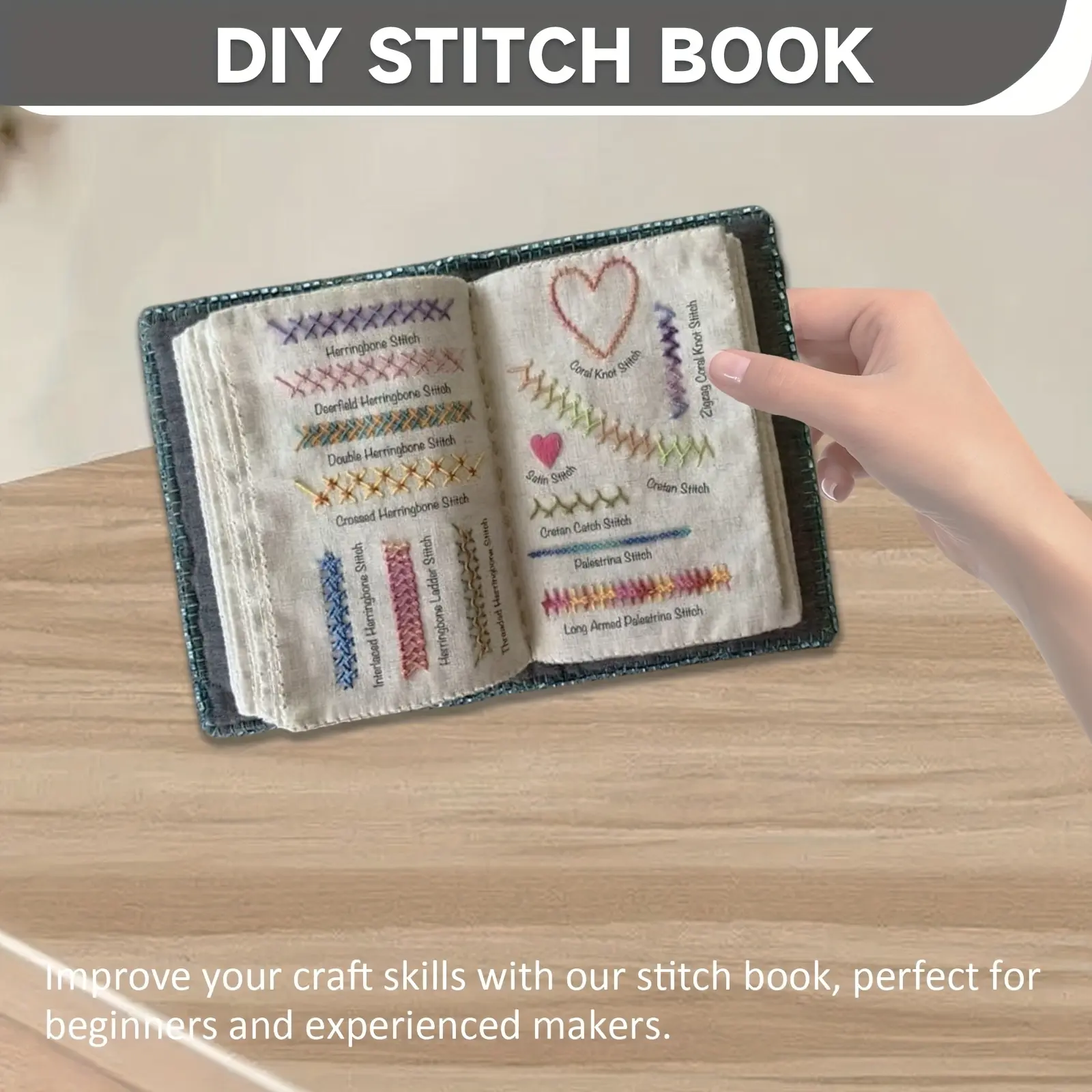 DIY Embroidery Book, Stitching Sewing Book, Adult Craft Book, Needlework Techniques Book, Handmade Embroidery Guide, Embroidery Design, Handcraft