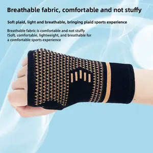 Outdoor Products Copper Fiber Wrist Guard Copper Ion Wrist Guard Copper Nylon Knitted New Sports Palm Gloves