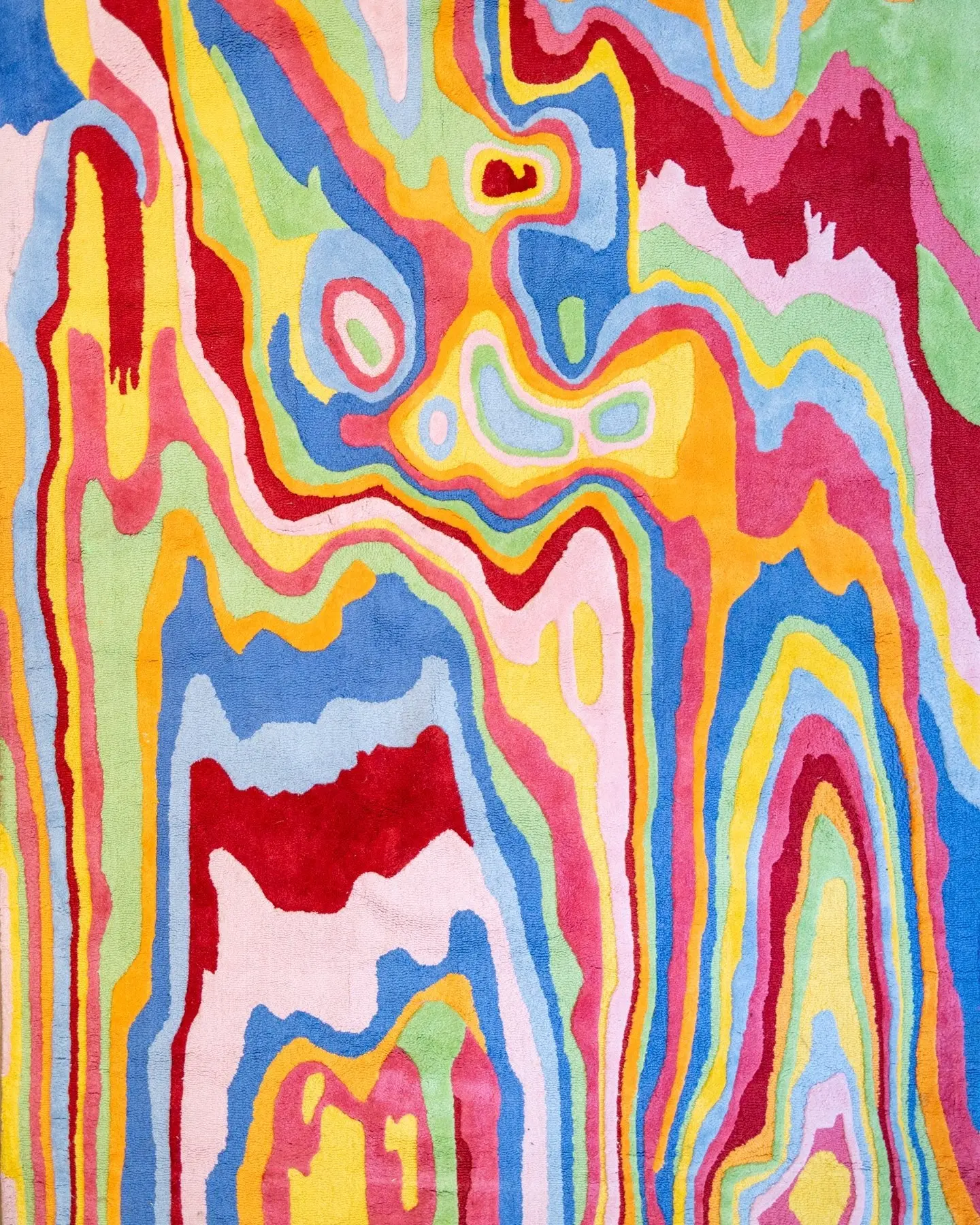 Bellows Organic Cotton Handmade Colorful Tufted Abstract Rug