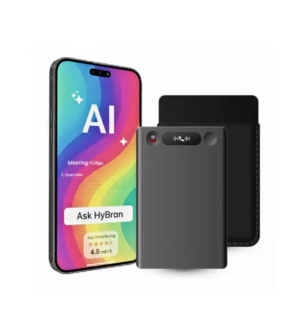 32GB Wireless Cordless Portable Bluetooth Voice Recorder (30g) with Magnetic Case, 2000-Hour Local Storage, Phone-Compatible for Business/Field Conversations, AI Transcription App, Secure Control for Journalists, Managers