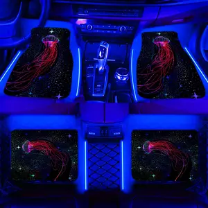 Jellyfish Pattern Car Floor Mat, Water-absorbent & Non-slip Car Mat, Universal Car Interior Protection Decoration Accessories, Car Interior Accessory