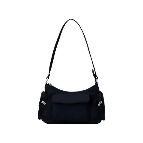 John Galt Women's Black-Navy Stylish Adjustable Crossbody Shoulder Purse with Strap, Casual Women's Crossbody Bag for Everyday Easy Carry