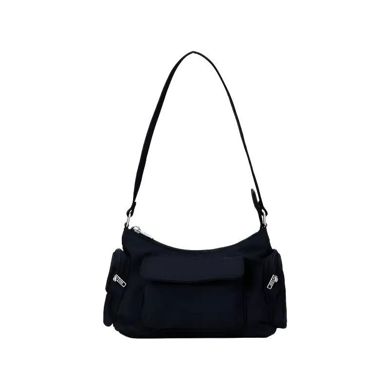 John Galt Women's Black-Navy Stylish Adjustable Crossbody Shoulder Purse with Strap, Casual Women's Crossbody Bag for Everyday Easy Carry